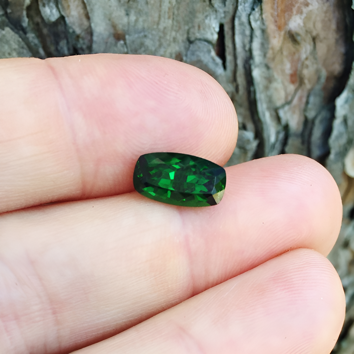 Intense Chrome Green Tsavorite Garnet Kenya 3.58 carats GL