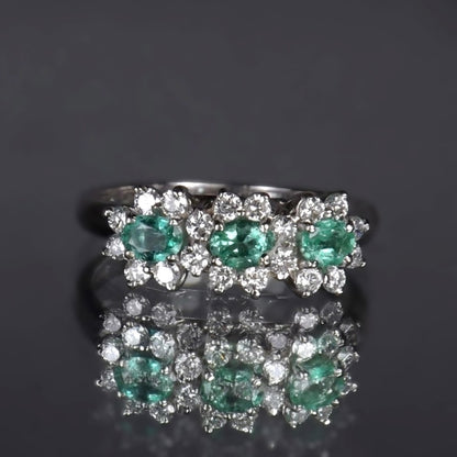 True Brazil Paraiba Tourmaline White Gold Diamond Ring GL