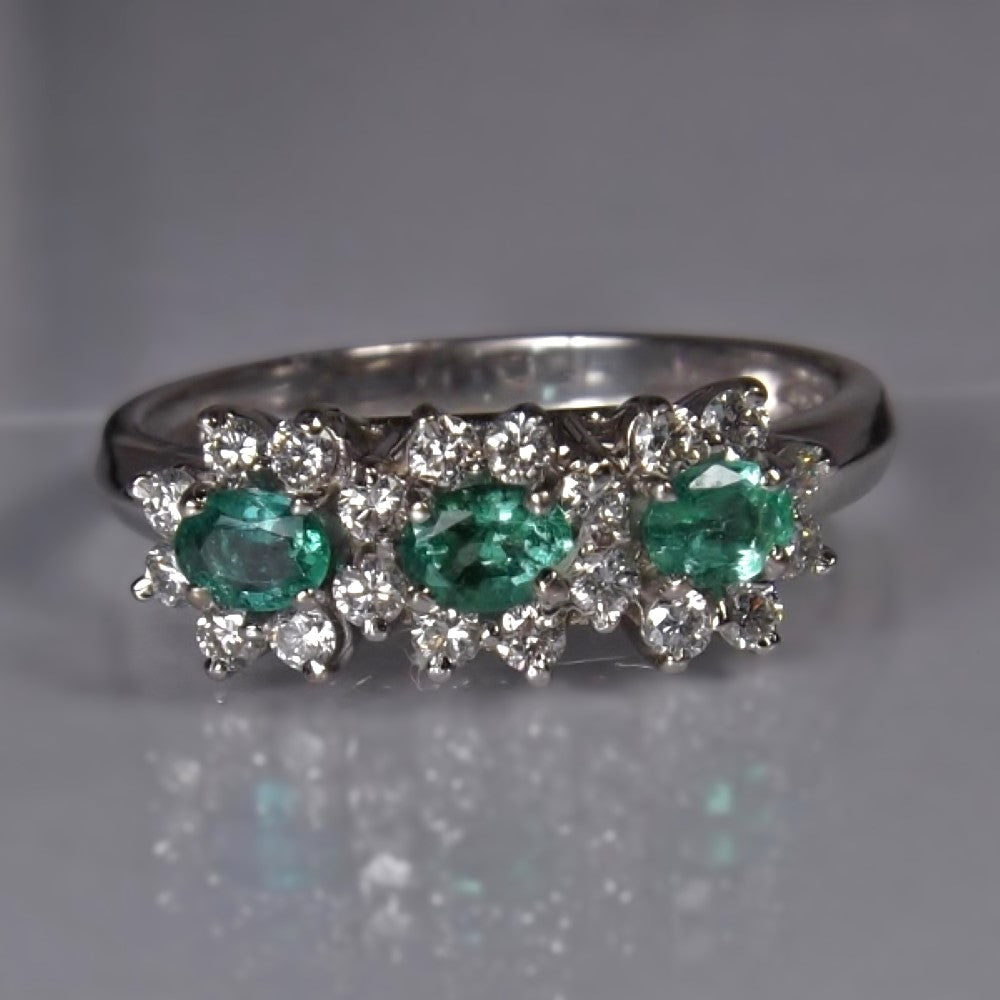 True Brazil Paraiba Tourmaline White Gold Diamond Ring GL