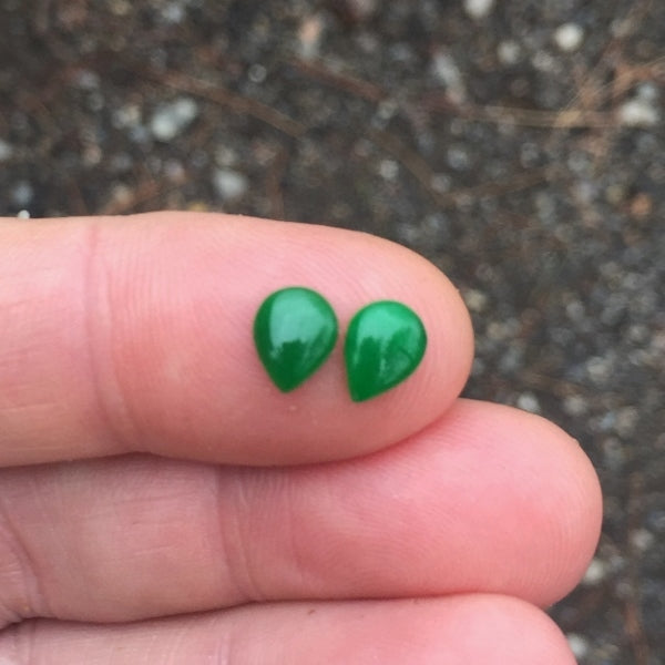 Natural Gem Grade Imperial Green Jadeite Cabochons GL