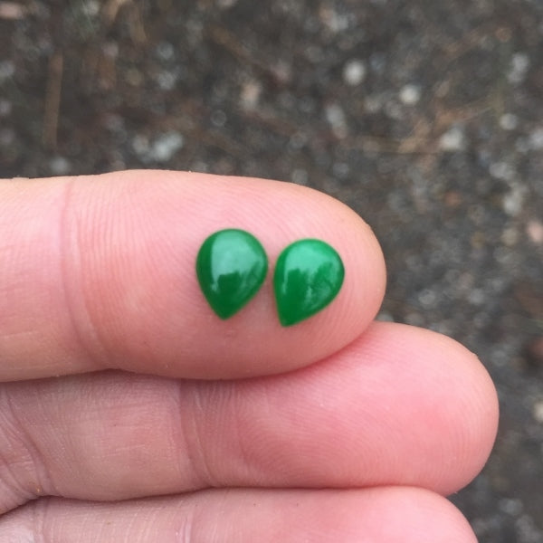 Natural Gem Grade Imperial Green Jadeite Cabochons GL