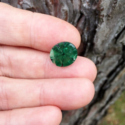 Rare! Big Natural Muzo Mine Colombia Trapiche Emerald 10.05 ct GL