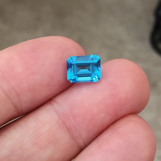 USA Cutting! Rich Color Swiss Blue Topaz 2.67 Carat