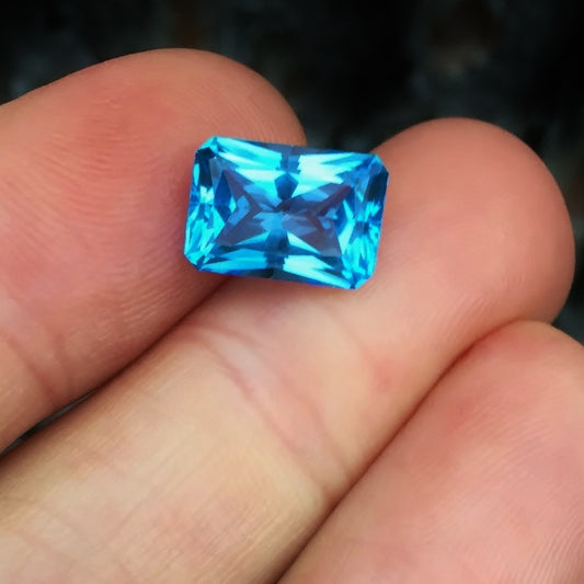 USA Cutting! Rich Color Swiss Blue Topaz 5.54 Carat