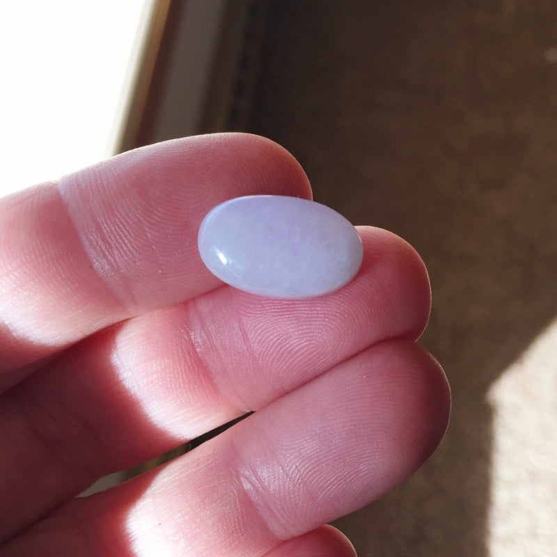 Lavender Type A Burmese Jadeite Cabochon 12.25 ct