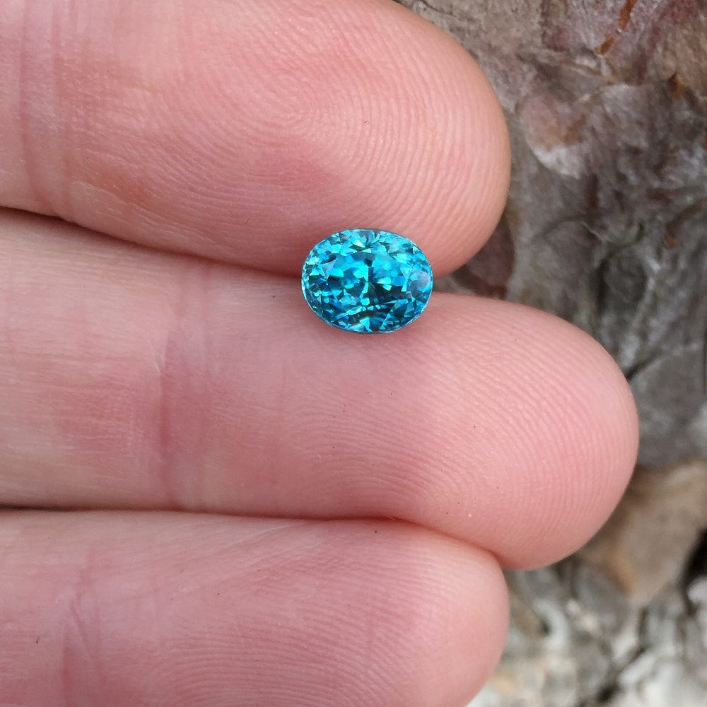 Brilliant! Natural Intense Blue Zircon Cambodia 2.71 ct