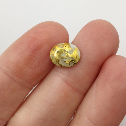 Super Rich Gold In Quartz Cabochon From California 4.75 Carats