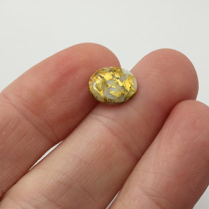 Super Rich Gold In Quartz Cabochon From California 4.75 Carats