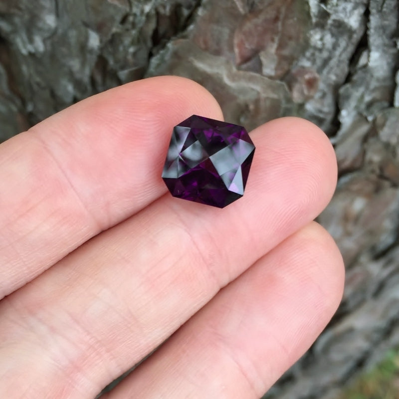 Precision Cut Deep Royal Purple Brazil Amethyst 6.98 Carats