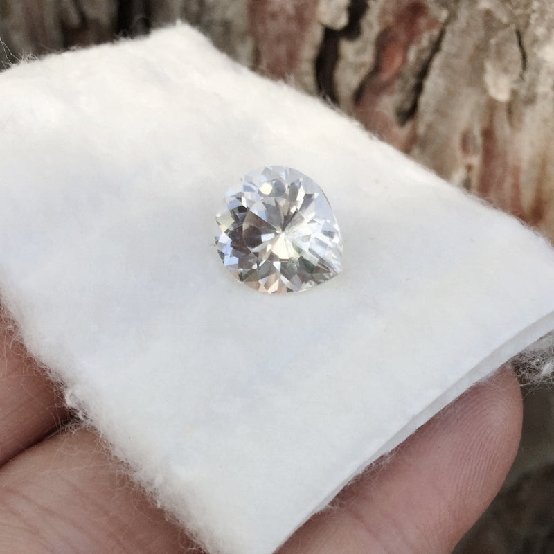 Fine Cutting Natural Rock Crystal Quartz 6.46 Carats