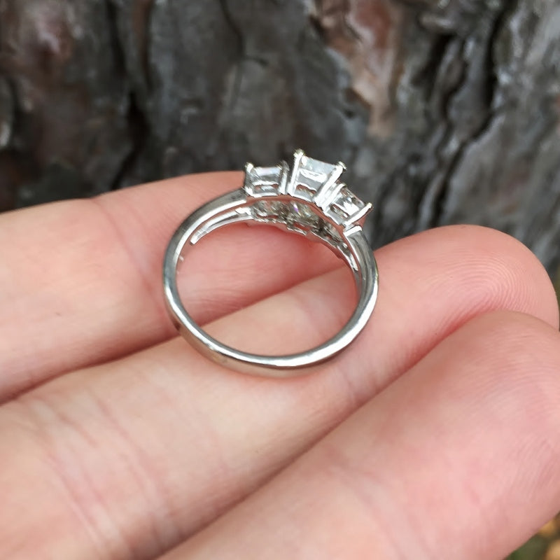 Superb Quality! Emerald Cut Natural Diamond Platinum Ring 2.25 Carats